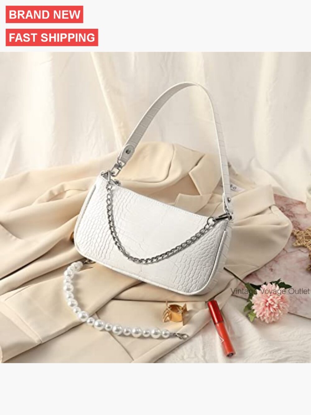 Small Retro Tote Handbag PU Leather Shoulder Bag Clutch Purse - Picture 3 of 7